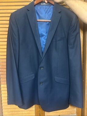 Kenneth Cole Dark Navy Two-Button Men's Suit Jacket and Pants